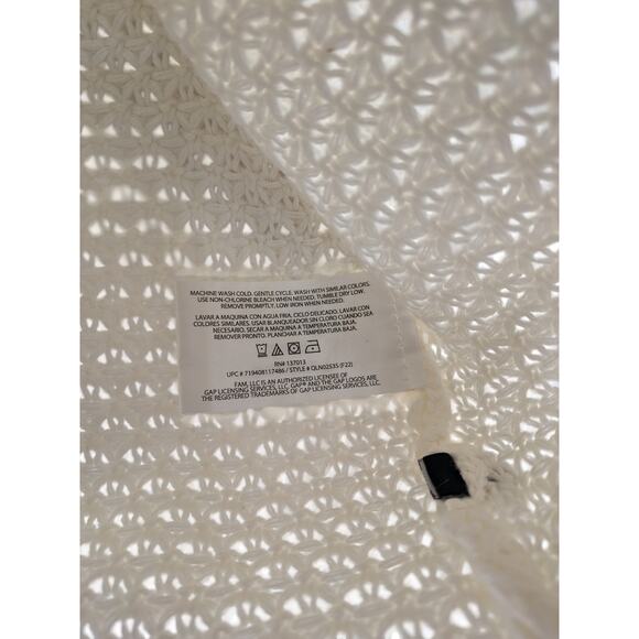 GAP Chunky Loose Knit Sweater XL Cream QLN0253S Marshmallow Textured Everyday - Picture 5 of 13